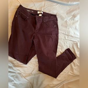 Sonoma Burgundy skinny jeans